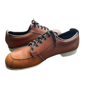 Vtg Dexter Bowling Shoes USA Made Leather Lace Up Men 8 M Rockabilly Blokecore